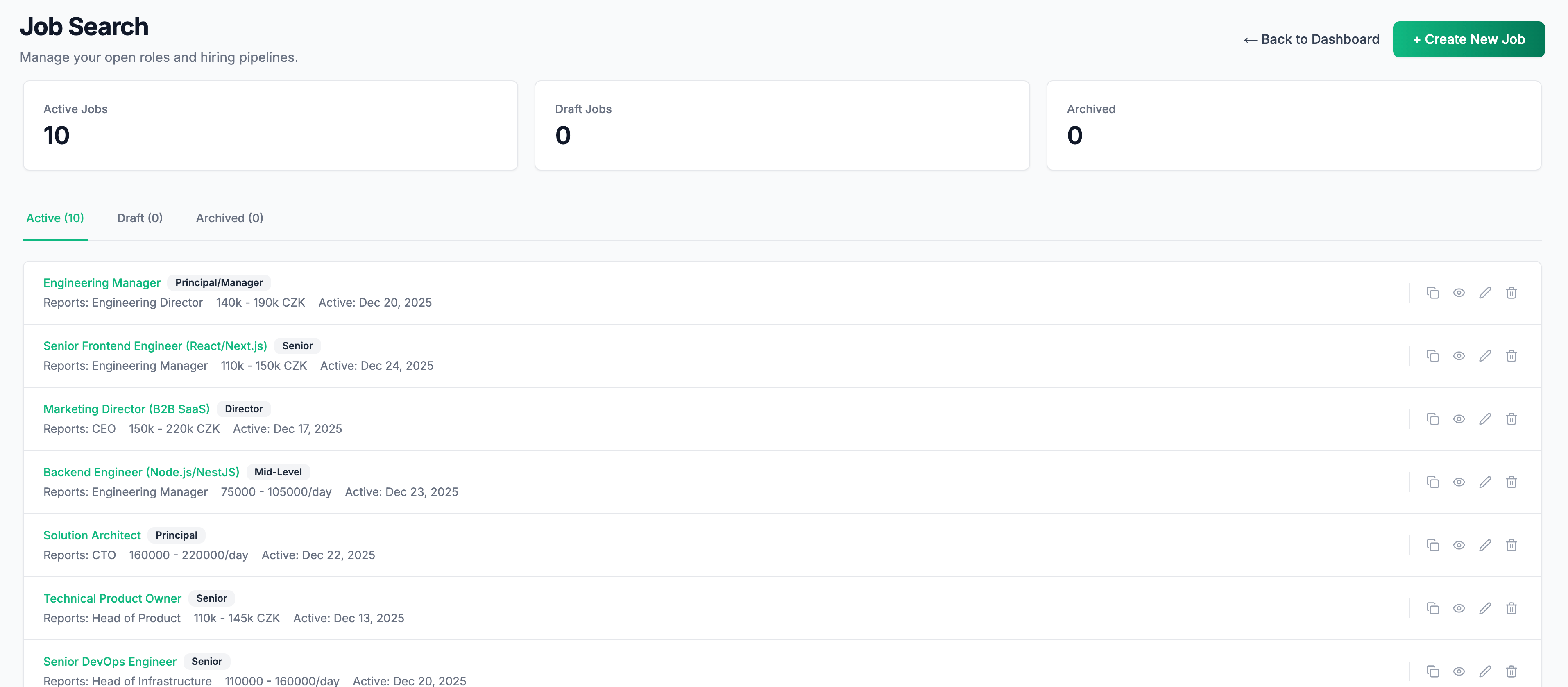 Job Search Management